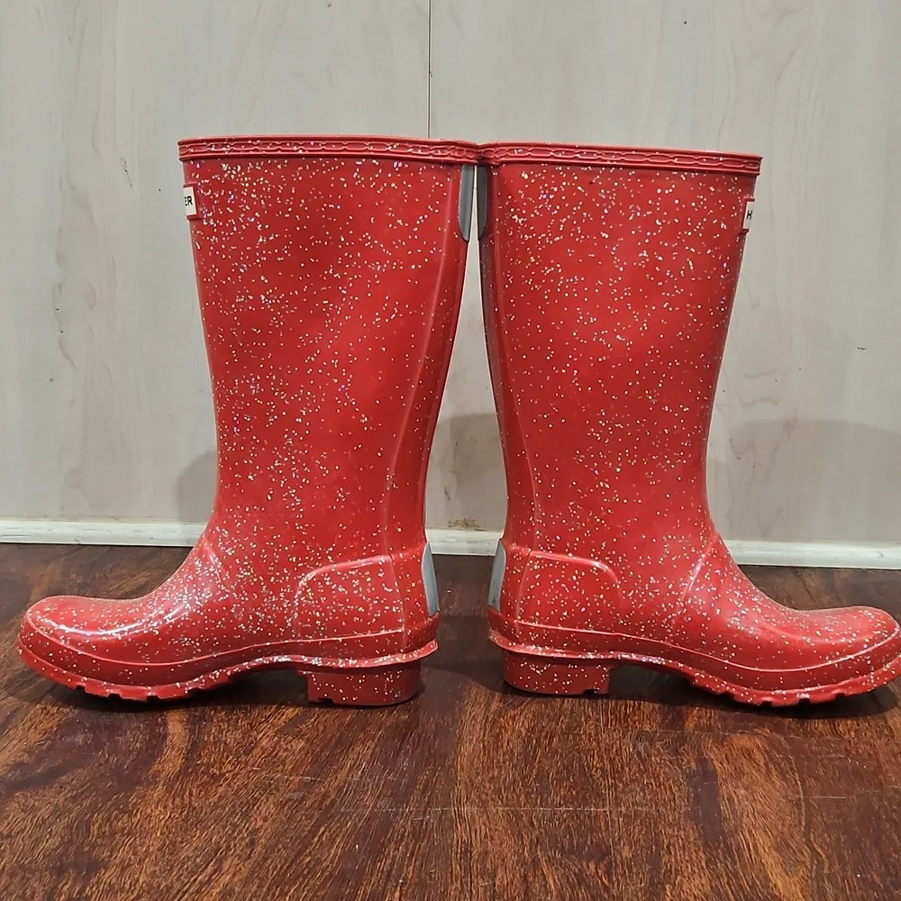 Big Kids Original Giant Glitter Rain Boots size 3